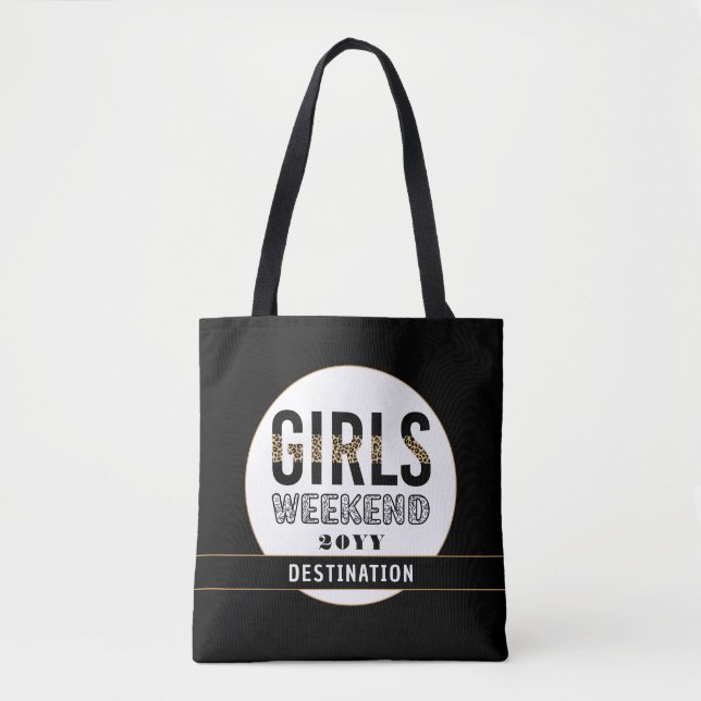 Tote Bag Custom Girls Week-end Girls Trip Vacances (Devant)