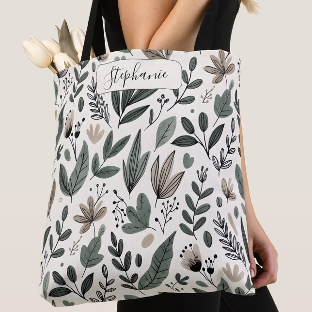Tote Bag Custom Modern Botanical Everyday Style (Créateur téléchargé)