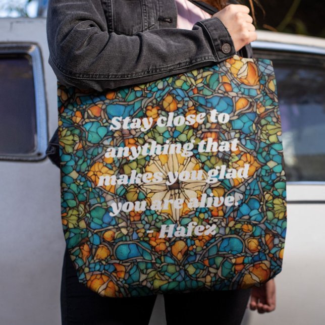 Tote Bag Custom Mosaic Motif Nowruz Iran Nouvel An Cadeau (Custom Mosaic Pattern Nowruz Iranian New Year Gift)