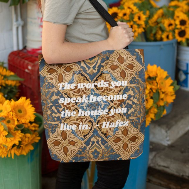 Tote Bag Custom Nowruz Iran Nouvel An Cadeau Khatam Art (Custom Nowruz Iranian New Year Gift Khatam Art)