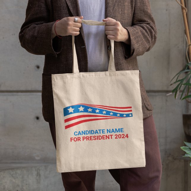 Tote Bag Custom Political Campaign American Flag Template (Créateur téléchargé)