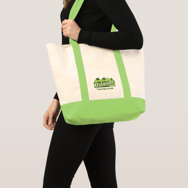 Tote Bag Custom Text Orlando Florida (Devant (produit))