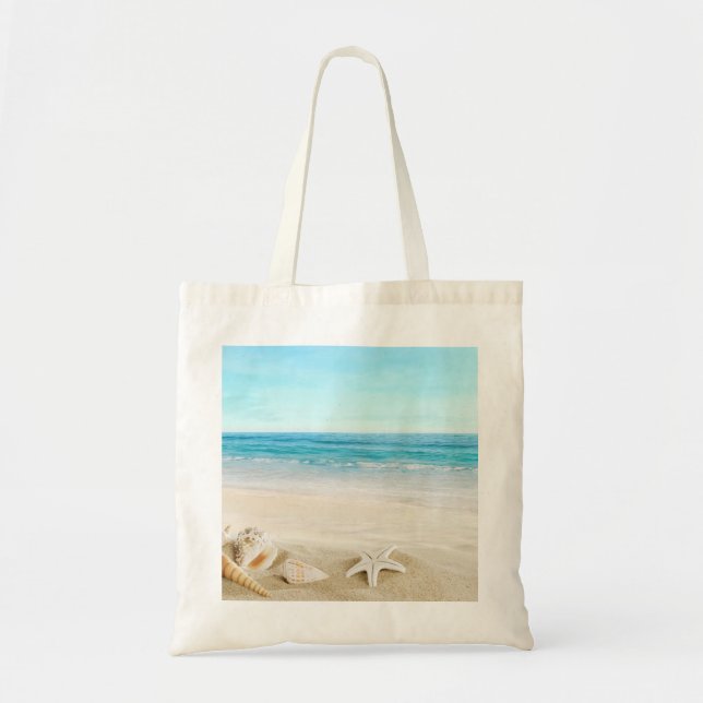 Tote Bag Custom Two-Sided Photo Personalized Beach Modern (Devant)