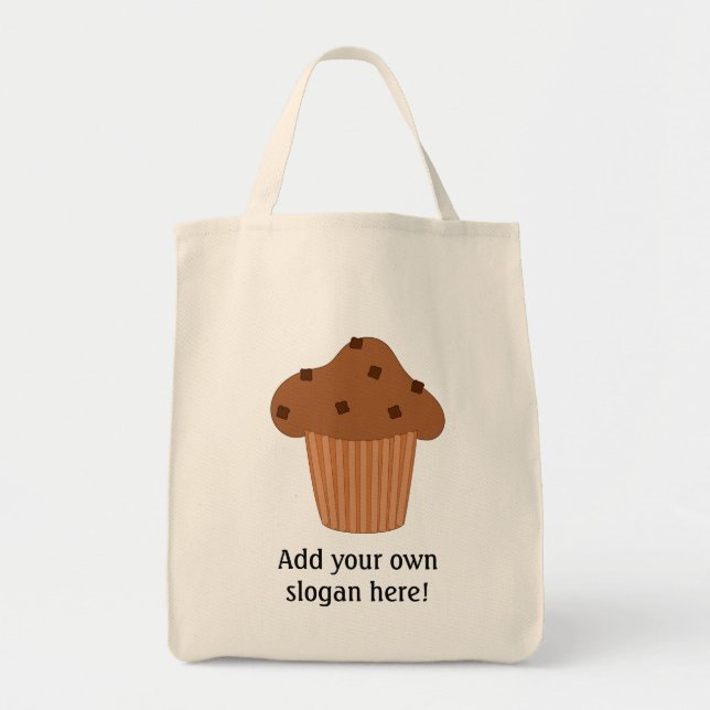 Tote Bag Customiser ce graphique Choc Chip Muffin (Devant)
