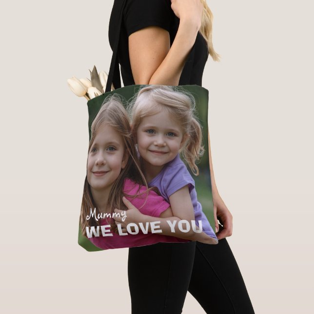 Tote Bag Customized with 2 and text (De près)