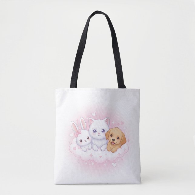 Tote Bag Cute animals  (Devant)