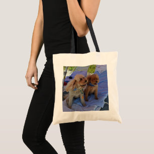 Tote Bag Cute Animaux Cockapoo Chiens Plage Famille Photo u