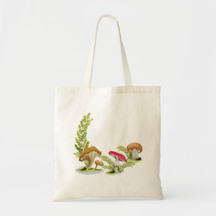 Tote Bag Cute aquarelle champignon motif carte de tasse de