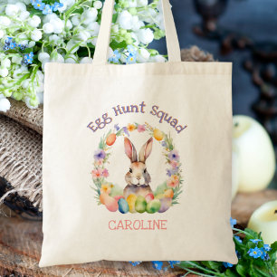 Tote Bag Cute aquarelle Chasse aux oeufs de Pâques Enfants