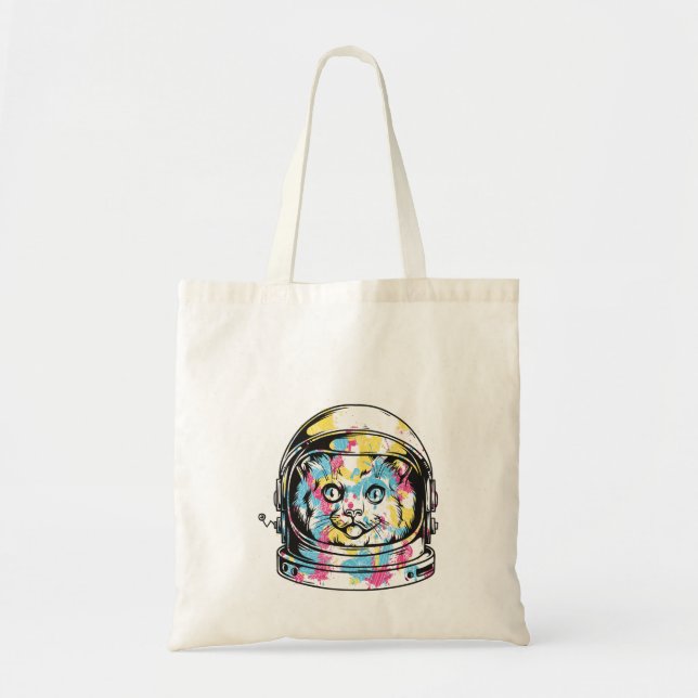 Tote Bag Cute astronaute Cat (Devant)