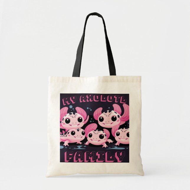 Tote Bag Cute axolotl (Devant)