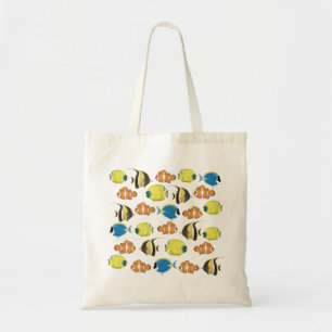 Tote Bag Cute Beach Simple Tropical Poisson Océan Motif