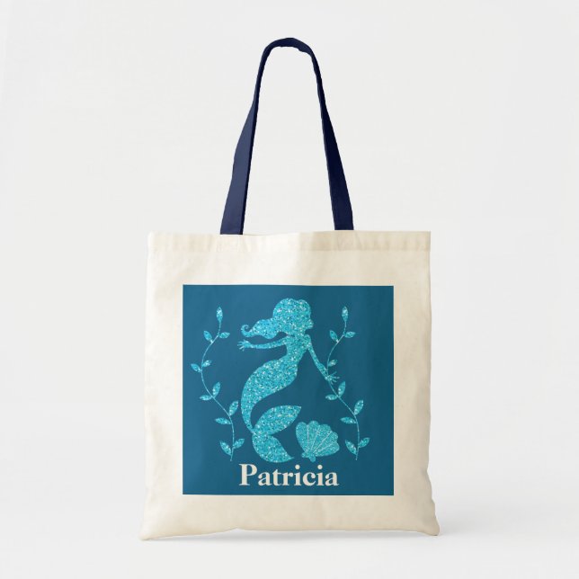 Tote Bag Cute Beach siraid ajouter nom fourre-tout (Devant)