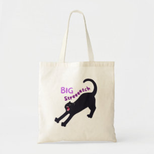 Tote Bag Cute Big Stretch Chat noir - Pour les Amoureux de