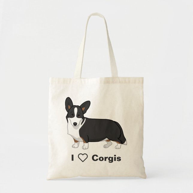 Tote Bag Cute Black Tan Cardigan (Devant)