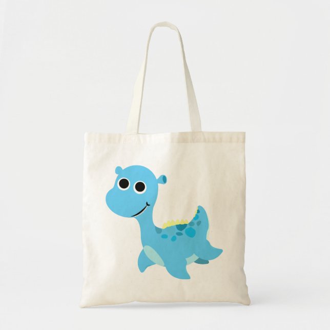 Tote Bag Cute Blue Nessie (Devant)