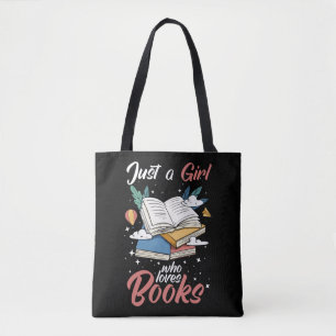 Tote Bag Cute Book Lover Bookworm Future Librarian Girl