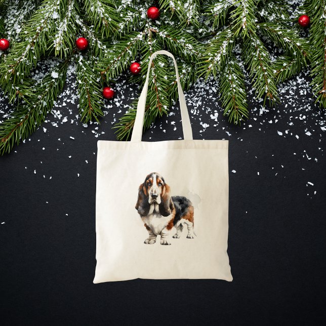 Tote Bag Cute Browns Basset Hound Fourre-tout/Animaux (Créateur téléchargé)