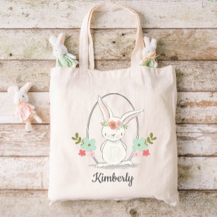 Tote Bag Cute Bunny Personalized Easter