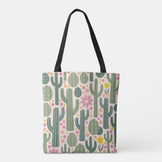Tote Bag Cute Cactus Fourre-tout (Dos)