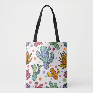 Tote Bag Cute Cactus Vintage Motif sans couture