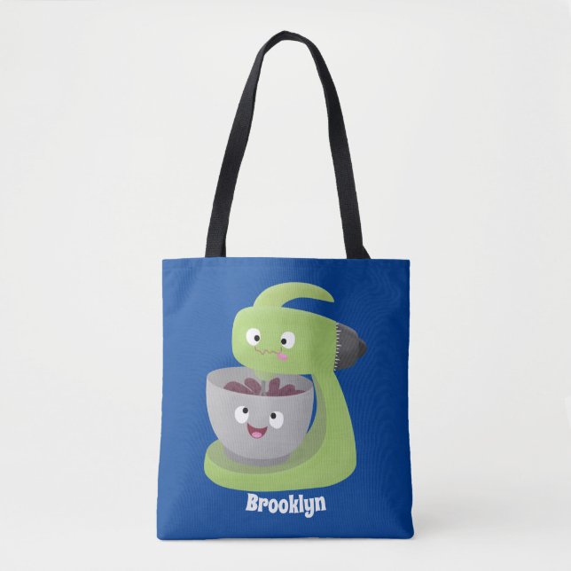 Tote Bag Cute cake mixer cuisine appareil dessin animé (Devant)