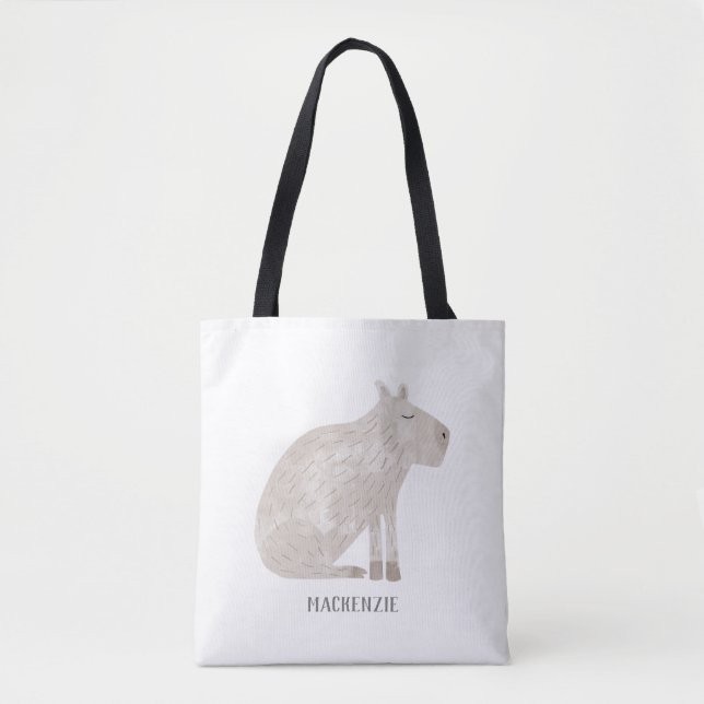 Tote Bag Cute Capybara Personnalisé (Devant)