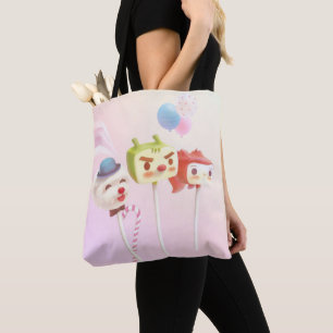 Tote Bag Cute Caractère Gâteau Pops