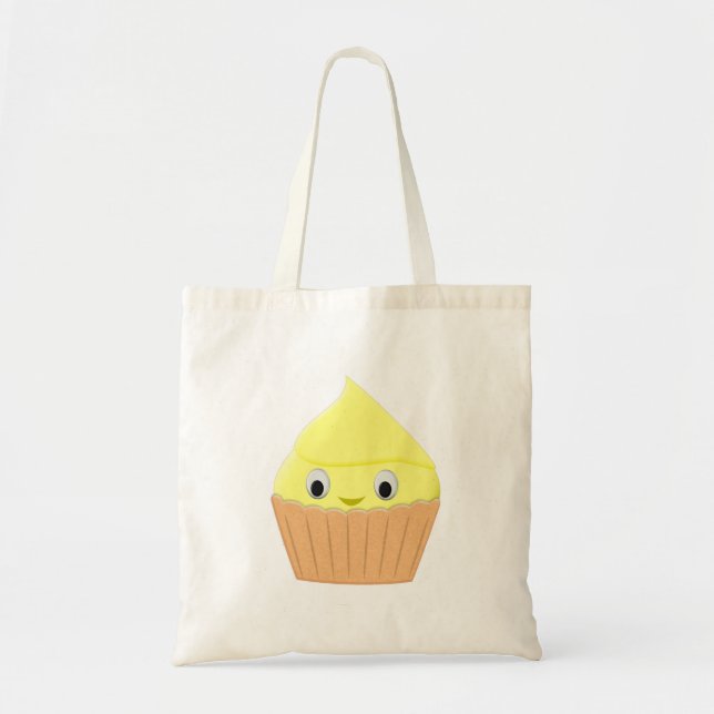 Tote Bag Cute Cartoon Citron Cupcake (Devant)