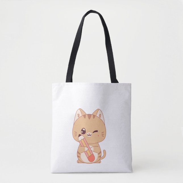 TOTE BAG CUTE CAT STUDENT CATS AMATEURS DE CONCEPTION (Devant)