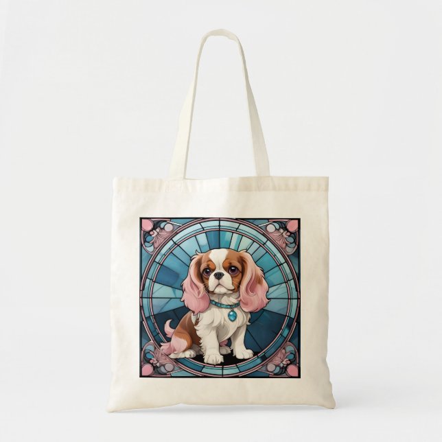Tote Bag Cute Cavalier Roi Charles Pastel Verre (Devant)