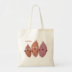 Tote Bag Cute chantant des patates douces caricaturales lég