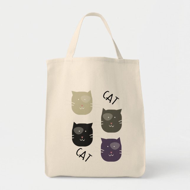 Tote Bag Cute Chat avec Spots Whimiscal (Devant)