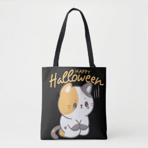 Tote Bag Cute Chat Happy Hallowen