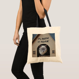 Tote Bag Cute Chat Visage Drôle Kitty Whimsical Adorable An