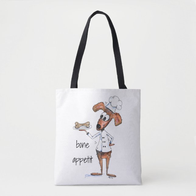 Tote Bag Cute chef de chien Whimsical (Devant)