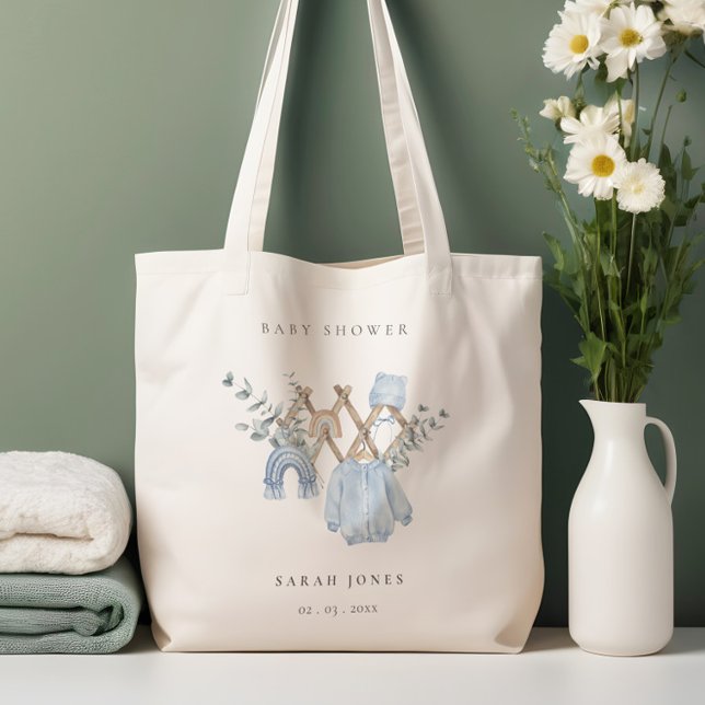 Tote Bag Cute Chic Garçon Vêtements de bébé Baby shower ess (Créateur téléchargé)