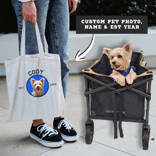 Tote Bag Cute Chien Photo Nom de l'animal de compagnie EST