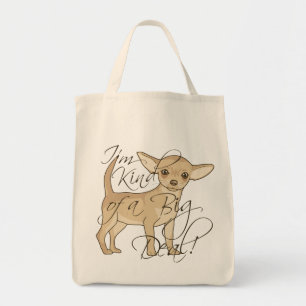 Tote Bag Cute Chihuahua Je suis un peu un gros plan