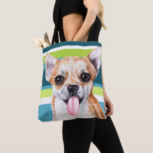 Tote Bag Cute Chihuahua Motif coloré