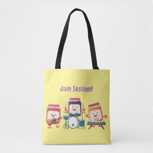 Tote Bag Cute confiture session dessin animé musicien humou (Devant)