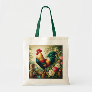 Tote Bag Cute coq rustique/vintage