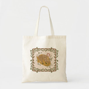 Tote Bag Cute cottage noyau de sommeil forêt fawn