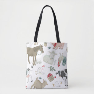 Tote Bag Cute Country Rustic Farmhouse Grange Animaux