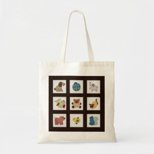 Tote Bag Cute Country Style Bébé Animaux Couette