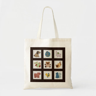 Tote Bag Cute Country Style Bébé Animaux Couette