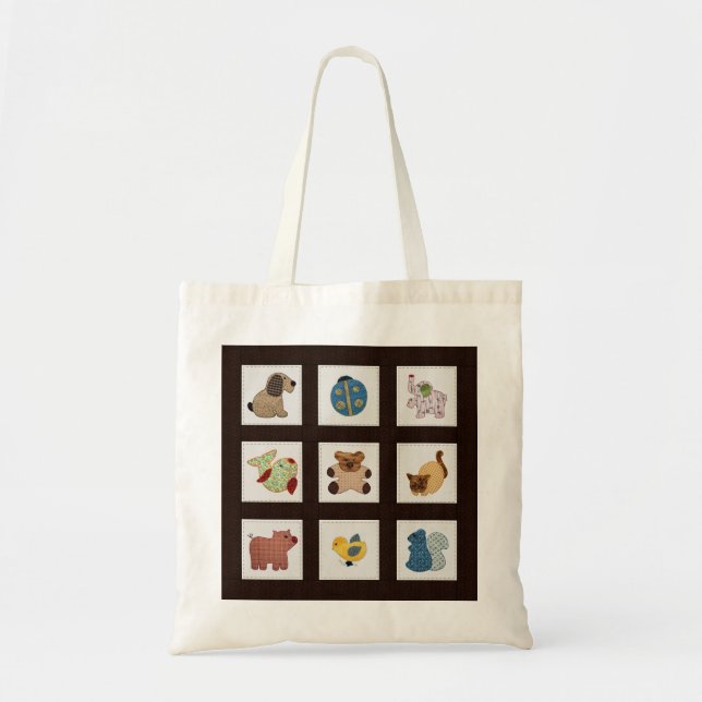Tote Bag Cute Country Style Bébé Animaux Couette (Devant)