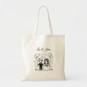 Tote Bag Cute couple mariage personnalisé