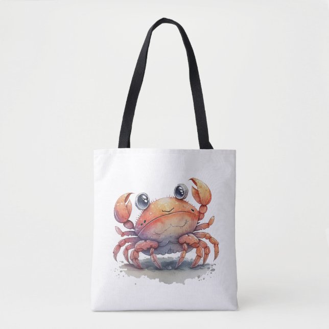 Tote Bag Cute crabe Épaule Fourre-tout (Devant)