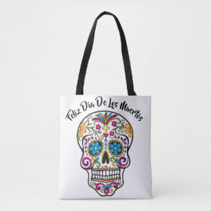 Tote Bag Cute crâne de sucre Joyeux Jour des Morts